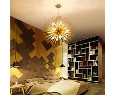 Sputnik Messinglüster Kupfer Gold Farbe Edelstahl Deckenleuchte-lampe Hängende Beleuchtung-befestigung E14 Licht,75cm