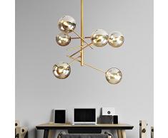 Nordic Kreative Restaurant Kronleuchter Wohnzimmer Lampe Einfache Bar Kronleuchter Post Moderne Schmiedeeisen Glaskugel Magische Bohne Kronleuchter
