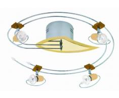 Deckenleuchte Dallas rund Spirale 4 flammig 12V hochwertiges Halogen Schienensystem mit filigranen Strahlern