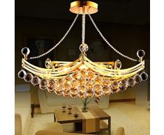 Kristall-Kronleuchter Licht Kristall Wohnzimmer Lampe Deckenleuchte Modern & Zeitgenössische Decke Pendelleuchte ( Farbe : Gold )
