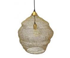 Bada Bing Hochwertige Große Hängelampe Queens Korb Gold Lampe Metallgeflecht Netz Deckenlampe Dekolampe Edel 38