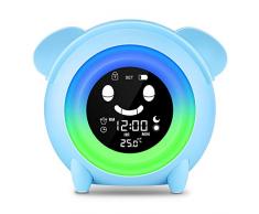 Wecker für Kinder - Lovebay Kinderwecker Wake Up Lichtwecker, Kinder schlafen Trainer mit 7 Farben Ändern Lehren Kids Zeit zum Aufwachen, Aufladen USB