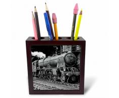 3dRose 240525 _ PH-5 Magische Laterne, Vintage LMS Royal Scot Dampflokomotive Bahnhof-Platte mit Halter