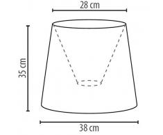 Eleganter Stoff Lampenschirm Gold Ø38cm Barock Design für E27 Stehlampe Schirm WILLOW