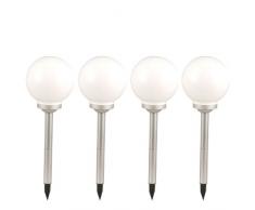 4er Set LED Solarleuchte Gartenleuchte Außenleuchte Kugelform Beleuchtung Lampe