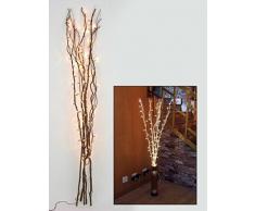 HI 5er Set Lichterzweig, braun, 40 LED warm-weiß, 110cm, Weihnachten
