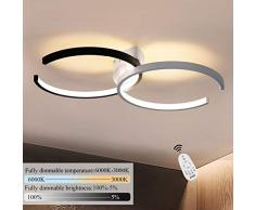 LED Deckenleuchte I CBJKTX Deckenlampe 54cm 37W dimmbar mit Fernbedienung Wohnzimmerlampe Eisen Kronleuchte Kinderzimmer Lampe Esszimmerlampe Schlafzimmerlampe Badezimmerlampe Flurlampe