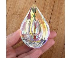 3 x Colorful Kristall Kronleuchter Lüster Hängelampe Ornament Prismen Japanische wollmispel DIY Suncatcher RAINBOW Maker Anhänger 76 mm