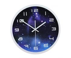 Liapianyun Modern Wanduhr Lautlos, Metall Wanduhr Uhr Uhren Wall Clock Ohne Tickgeräusche Für Alle Wohnbereiche,Weiß