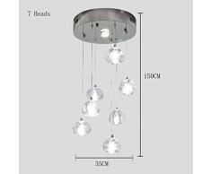 Hängende moderne runde quadratische hölzerne hängende Lampen, die Kristallpendelleuchte Mittelhalle Treppenhaus langes Leben speisen