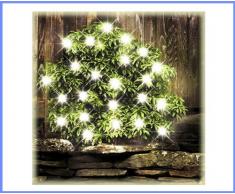 Romantische Solar LED Lichterkette mit 50 LEDs Lichternetz Party Dekoration Lichtervorhang