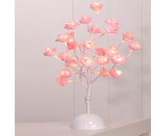 LED Lichterbaum Leuchtbaum Pink H40 cm warm-weiße LEDs Rosenbaum Blütenbaum Weihnachten