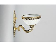 Elegante Wandleuchte Messing Antik Glas E27 ALMUTH Jugendstil Wandlampe Schlafzimmer Wohnzimmer Flur