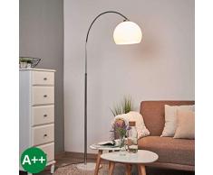 Lindby Stehlampe (Bogenleuchte) Sveri (Modern) in Weiß u.a. für Wohnzimmer & Esszimmer (1 flammig, E27, A++) - Bogenlampe, Stehleuchte, Floor Lamp, Standleuchte, Wohnzimmerlampe