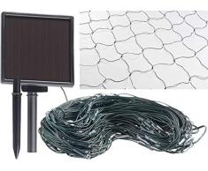 Lunartec Solar Lichtervorhang: Solar-LED-Lichternetz, 144 LEDs, weiß, 2 x 2 m, IP44 (Lichterkette Netz)