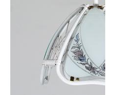 Helios Leuchten 212025/W Rattanlampe weiss | Rattanleuchte rustikal Landhausstil | Pendellampe Pendelleuchte Rattan | Hängelampe Esstisch 1xE27