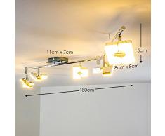LED Deckenstrahler „Turin“ - Deckenlampe 6 flammig mit verstellbaren Leuchtköpfen - Deckenspot mit 3000 Kelvin warmweißem Licht für gemütliche Wohnbereiche
