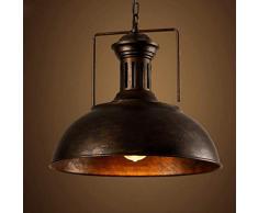 Raelf American Industrial Retro Topfdeckel Kronleuchter Dachboden Holz-Leuchter-Eisen-Lampe 1 Head-Ring Schmiedeeisen Große Kronleuchter Dekoration E 26 Deckenleuchte E 27 Kronleuchter 1 Licht Kupfer