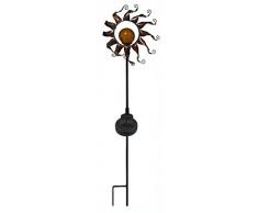 Solar Metall Stableuchte als Sonne Dekoration Garten Solarleuchte