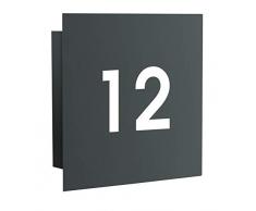 Frabox® LED-Design Hausnummer Hausnummernleuchte NAMUR mit Dämmerungssensor