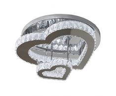 CUTANZI LED Kristall Deckenlampe Moderne Kreative LED Lampen Rund Starlight Schlafzimmer Kristallleuchte Deckenleuchte für Wohnzimmer Esszimmer Dekor Kronleuchter, Ø25cm, Dimmbar,55cmwhitelight