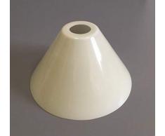 Art déco Schusterschirm FG890 Ersatzschirm, Lampenschirm für Pendelleuchte, Tischleuchte, Nachttischlampe, Jugendstil Ersatzglas, Schusterglas Lampenglas, creme glänzend !