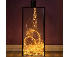 Comtervi LED Lichtervorhang, lichterbündel außen, Weihnachtsbaum Lichterkette mit 14 Girlanden 280 LEDs, Partydekoration IP44