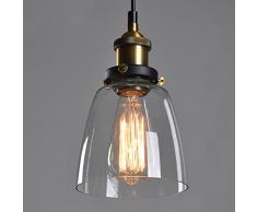 Bernstein Glas Schatten Deckenleuchte Kronleuchter Anhänger Retro Vintage Lampe
