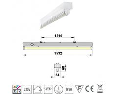 SUPER SET LED Deckenleuchten mit T8 LED 23W neutralweiß 4500K 150cm G13 Büroleuchte, Bürobeleuchtung