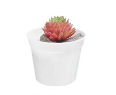 SLDSM Blumentopf, Blumentopf für Wohnungen, Wohnheime, Zimmer und Wohnbereiche, zum Anbau kleiner Blumen oder Kaktus Rosmarin (enthält keine Pflanzen) weiß