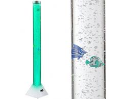 LED RGB Wasser Säule klar Deko Fische Steh Lampe Kabel Schalter Farbwechsel Globo 9015