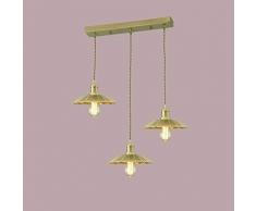 Leuchter Gerade drei Kopf LED Messingleuchter Wohnzimmer Studio Einfach Fenster Bett Industrie Retro Kupfer Kronleuchter mit 5W drei Farben-Licht-LED lz