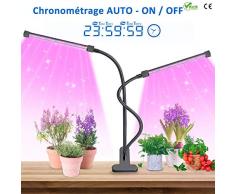 Pflanzenlampe mit Garten Werkzeug Sätzen 7pcs, Lightswim 46 LED Pflanzenlicht 18W 3 Timer 3H/9H / 12H Volles Spektrum wachsende Lampe, Spektrum-Schaltung, justierbarer Gooseneck für Innengarten