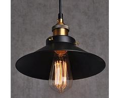 E27 Pendelleuchte Lampenschirm Retro Industrielle Deckenleuchte Lampenschirm Pendelleuchte Kronleuchter aus Eisen Hängelampe Lampenfassung