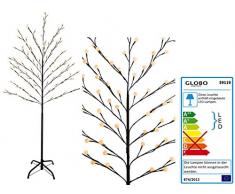 LED Leuchtbaum Außenleuchte Lichterbaum Kugeln 2 cm Höhe 160 cm (Leuchtzweige, Kabel 5 m, LED Baum, Außen, Warmweiß)