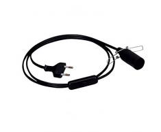 Kabel mit Schalter Fassung E14 schwarz 168cm lang für Salzlampe