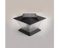 LYXJX Außenleuchte Garten Laterne Gartenleuchte Wegleuchte ABS-Kunststoff Solar LED Gartenpfosten Sockelleuchte Wegeleuchte Gartenlampe Zaunlicht Für Den Außenbereich, Wasserdicht,Warm Light