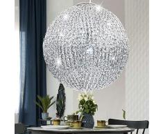 Decken Lampe Pendel Hänge Leuchte Alu-Geflecht Kugel-DESIGN Beleuchtung Wohn Zimmer 40 cm