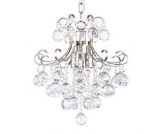 Kristall Kleine Kronleuchter Kerze Lampe Kristalllampe Esszimmer Kristalllüster Wohnzimmer Hängelampe Transparent 30 cm