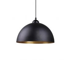Modern Industrielle Pendelleuchte - MOTENT minimalistisch Vintage Hängeleuchter 11,81 Breite Lampe Kronleuchter aus Eisen Hängelampe E27 Lampenfassung Deckenleuchte für Küchen Keller,Schwarz