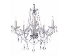 Saint Mossi® Modern Deckenleuchte Kronleuchter Elegantes Echt Kristall Lüster 5 * E14 Base Bulbs Erforderlich Wohnzimmerlampe