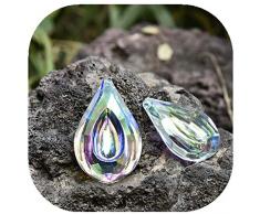 Nearthuk Hänge-Kristallanhänger in AB-Farben, zum Aufhängen, Kronleuchter, Kristalle, Prismen für Fenster, Sonnenfänger, Kronleuchter, Teile – Regenbogenmacher Anhänger, A- 63mm