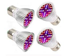 Lampe Pflanzenlampe 40W Hoch Effizient Pflanzenlampen,E27 Sockel, für Wasserpflanzen, Saatgut, Blumen, Topf- und Zimmerpflanzen, Gemüse, Wachstumslampe [4 Pack]