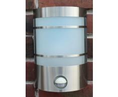 IR Wand-Außenleuchte mit Bewegungsmelder Edelstahl IP44 Außenlampe Sensor Bewegungssensor Infrarot Hoflampe Gartenlampe Gartenleuchte 1010-pi