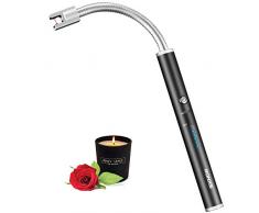 Ronxs Lichtbogen Feuerzeug, Flammloses Elektronische Feuerzeug mit LED Batterieanzeige, Aufladbar USB Feuerzeug Wind- & Wetterfest Feuerzeug f¡§?r K¡§?Che, Grill, Kerzen, Feuerwerk,Gasherd