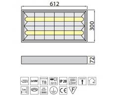 *SET* Rasterleuchten EVG mit 2X LEUCHTSTOFFRÖHREN NARVA T8 60cm 18W G13 230V kalt Tageslichtweiß 6500K G13 Bürolampe Rasterlampe Deckenleuchte