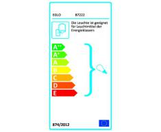 Eglo Bad-Spiegel -Wandleuchte / Modell Palmera / ohne Schalter / E14 / 2x 40 Watt / exklusive Leuchtmittel / Schutzklasse IP 44 / 46 cm lang / Stahl nickel-matt 87222