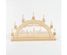 Holz-Schwibbogen Lichterbogen Dresden Canalettoblick - 50 cm oder 70 cm Breite - (50 cm)