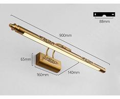 LED Retro Spiegelleuchte 16W Spiegelleuchte Bildleuchte Goldspiegelschrank Kabinettleuchte Bildleuchte Badezimmerleuchte Make-Up Wandleuchte Wandleuchte Edelstahl und Acryl Badlampe Make-Up Lampe (lan