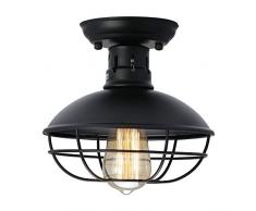 LQGPSX Kronleuchter für Schlafzimmer modernes Bett, Deckel aus Schmiedeeisen, Lampenschirm aus Schmiedeeisen E27 Deckenlampe mit kreativer Treppenlampe für Bar Cafe Hotel 25 W